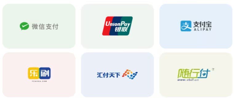 三方支付合作 · 微信支付/支付宝/乐刷/随行付